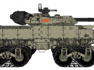 Sci fi Infantry fighting vehicle 3D Модель