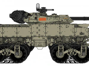 Sci fi Infantry fighting vehicle 3D Model