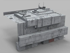 Sci-fi architecture elements collection 11 3D Model
