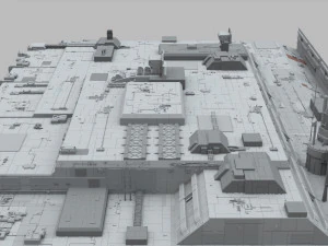 Sci-fi architecture elements collection 11 3D Model