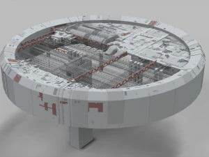 Sci-fi architecture elements collection 11 3D Model
