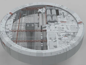Sci-fi architecture elements collection 11 3D Model