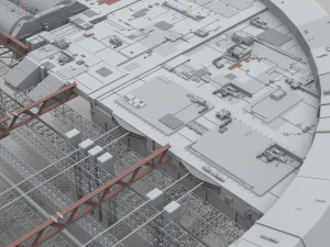 Sci-fi architecture elements collection 11 3D Model