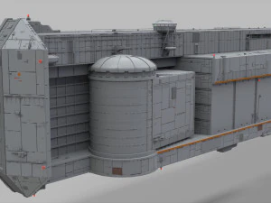 Sci-fi architecture elements collection 11 3D Model