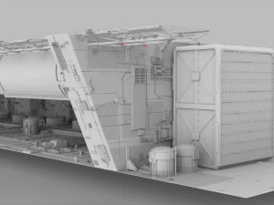 Sci-fi architecture elements collection 11 3D Model