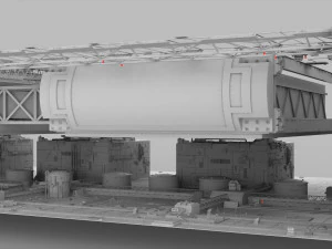 Sci-fi architecture elements collection 11 3D Model