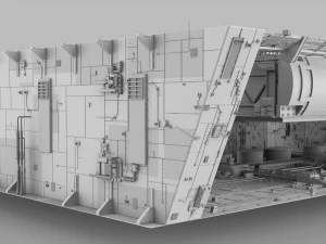 Sci-fi architecture elements collection 11 3D Model
