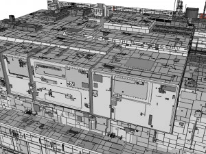 Sci-fi architecture elements collection 11 3D Model