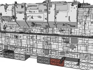 Sci-fi architecture elements collection 11 3D Model