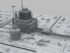 Sci-fi architecture elements collection 10 3D Model