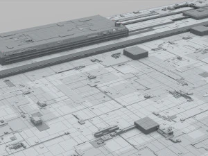 Sci-fi architecture elements collection 10 3D Model