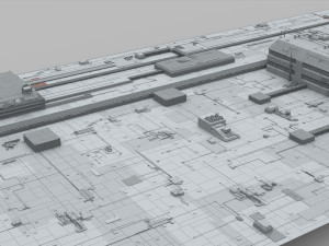 Sci-fi architecture elements collection 10 3D 모델