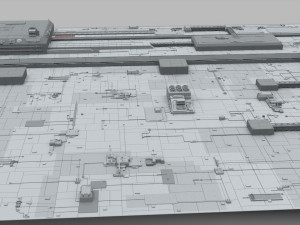 Sci-fi architecture elements collection 10 3D 모델