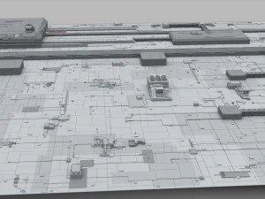 Sci-fi architecture elements collection 10 3D Model