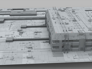 Sci-fi architecture elements collection 10 3D 모델