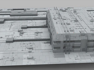 Sci-fi architecture elements collection 10 3D Model