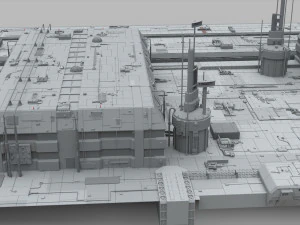 Sci-fi architecture elements collection 10 3D Model