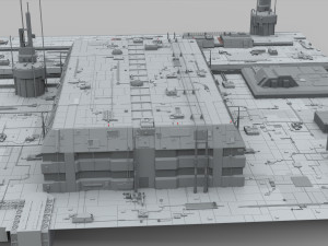 Sci-fi architecture elements collection 10 3D 모델
