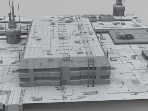 Sci-fi architecture elements collection 10 3D Model