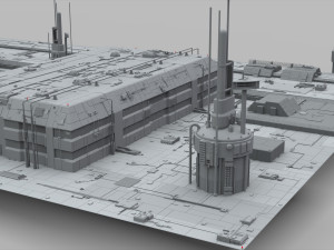 Sci-fi architecture elements collection 10 3D 모델