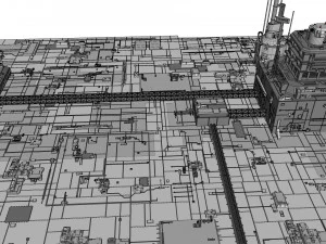 Sci-fi architecture elements collection 10 3D Model