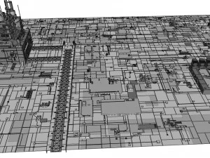 Sci-fi architecture elements collection 10 3D Model