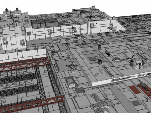 Sci-fi architecture elements collection 10 3D 모델