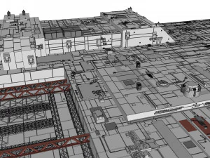 Sci-fi architecture elements collection 10 3D Model