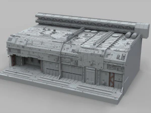Sci-fi architecture elements collection 9 3D Model