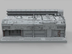 Sci-fi architecture elements collection 9 3D Model