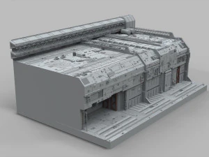 Sci-fi architecture elements collection 9 3D Model