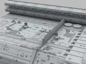 Sci-fi architecture elements collection 9 3D Model