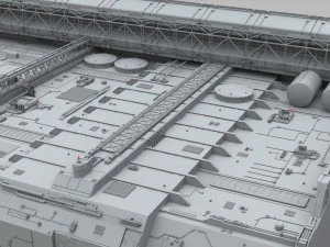 Sci-fi architecture elements collection 9 3D Model