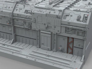 Sci-fi architecture elements collection 9 3D Model