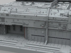 Sci-fi architecture elements collection 9 3D Model
