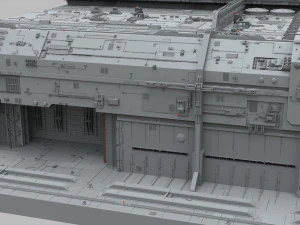 Sci-fi architecture elements collection 9 3D Model