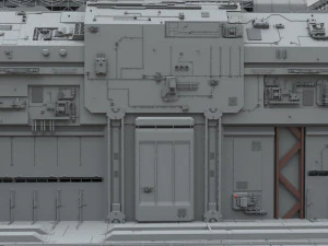 Sci-fi architecture elements collection 9 3D Model