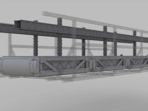 Sci-fi architecture elements collection 9 3D Model