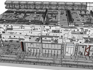 Sci-fi architecture elements collection 9 3D Model