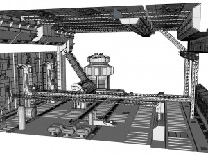 Sci-fi architecture elements collection 9 Modelo 3D