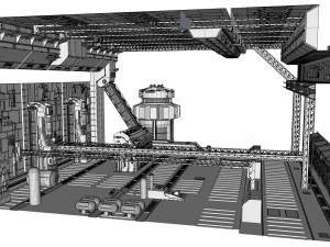 Sci-fi architecture elements collection 9 3D Model