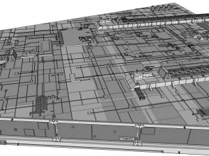 Sci-fi architecture elements collection 9 3D Model