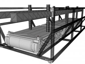 Sci-fi architecture elements collection 9 3D Model
