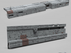 Sci-fi architecture elements collection 8 3D Model