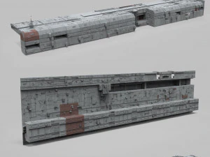 Коллекция элементов научно-фантастической архитектуры 8 3D Модель