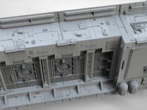 Cole&ccedil;&atilde;o de elementos de arquitetura de fic&ccedil;&atilde;o cient&iacute;fica 8 Modelo 3D
