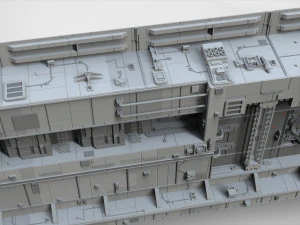 Cole&ccedil;&atilde;o de elementos de arquitetura de fic&ccedil;&atilde;o cient&iacute;fica 8 Modelo 3D
