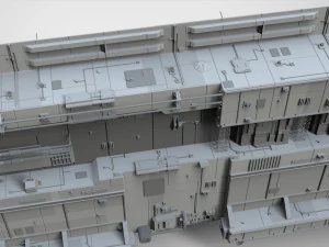 Cole&ccedil;&atilde;o de elementos de arquitetura de fic&ccedil;&atilde;o cient&iacute;fica 8 Modelo 3D