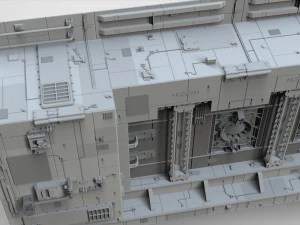 Cole&ccedil;&atilde;o de elementos de arquitetura de fic&ccedil;&atilde;o cient&iacute;fica 8 Modelo 3D
