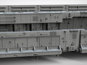 Sci-fi architecture elements collection 8 Model 3D